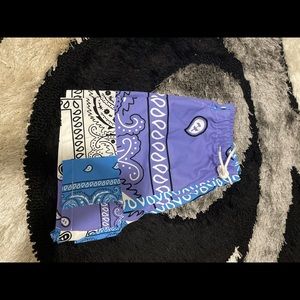 Purple x Blue Bandana shorts MEDIUM